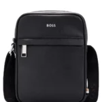 BOSS REPORTER BAG WITH SIGNATURE STRIPE AND LOGO DETAIL