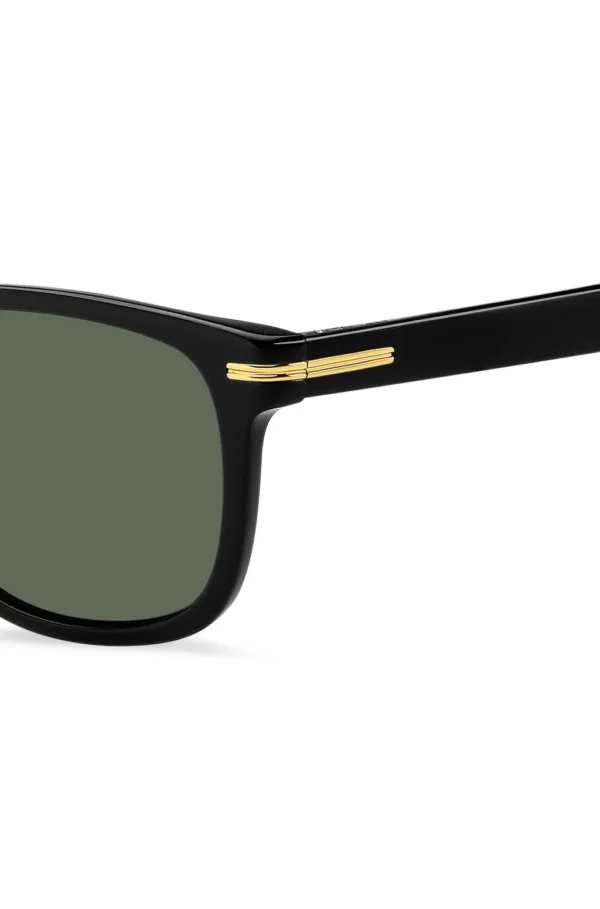 BOSS BLACK-ACETATE SUNGLASSES WITH GOLD-TONE HARDWARE
