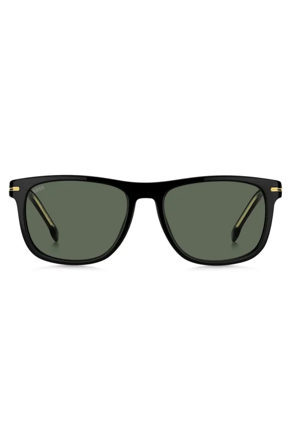 BOSS BLACK-ACETATE SUNGLASSES WITH GOLD-TONE HARDWARE
