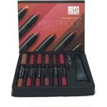 Mn Cosmetics Makeup Matte Kiss Proof lipstick, Set of 6 Pieces and 1 pcs lip remover-1