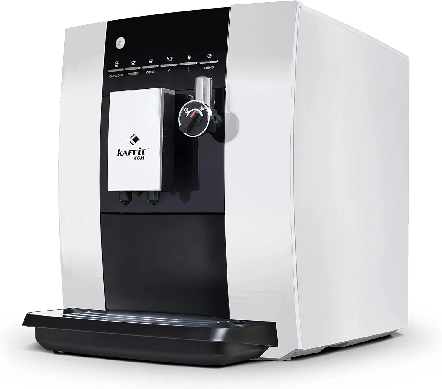 Kaffit White Fully Automatic Coffee Machine with Auto Cappuccino Frother and Grinder, Bean to Cup Coffee Machine, Best For Home & Office, 1604