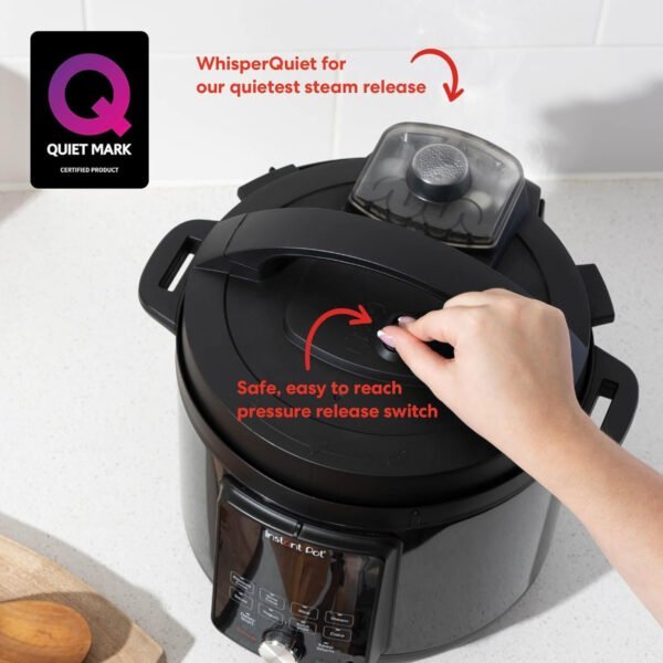 Instant Pot Duo Plus Whisper Quiet Multi-Cooker 9-in-1 Cooking: pressure cook, slow cook, rice, steam, sauté, yogurt, sous vide, cake, and keep warm Dishwasher-safe lid, 2 Years Warranty