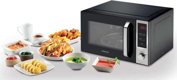 KENWOOD 25L Microwave Oven with Grill, Digital Display, 5 Power Levels, Defrost Function, Stainless Steel, Auto Menu, 95 Minutes