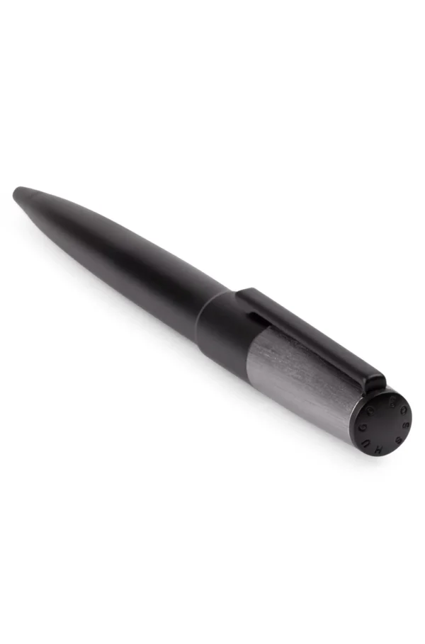 BOSS BALLPOINT PEN WITH BRUSHED BLACK AND CHROME EFFECTS